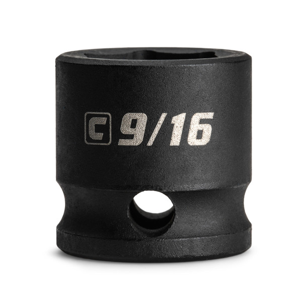 Capri Tools 9/16 in. Stubby Impact Socket, 3/8 in. Drive, 6 Point, SAE CP53455